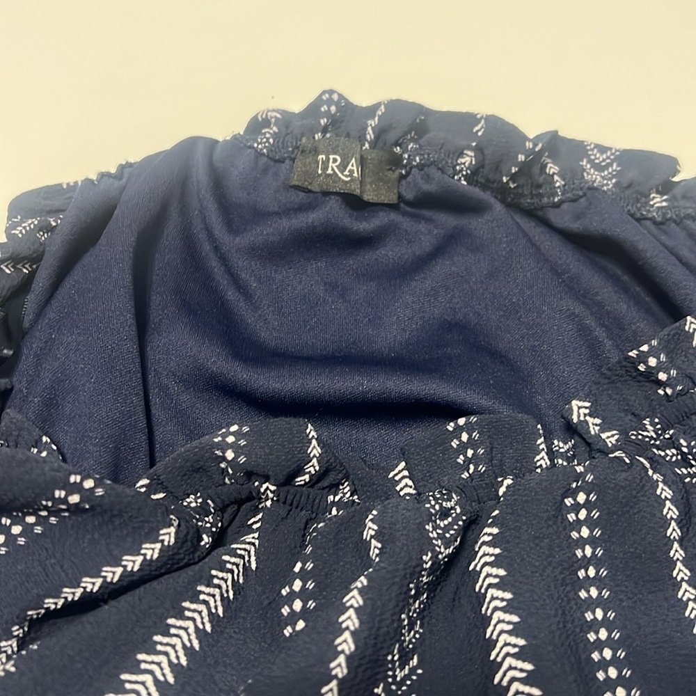 TRAC blue and white short jumper romper with long sleeve - Picture 5 of 8